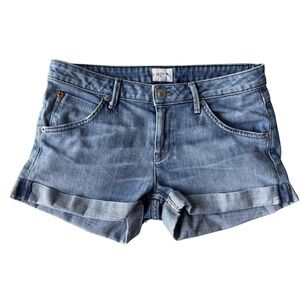 Hudson Jeans Women's Denim Cuffed Low-Rise Jeans Shorts Size 28